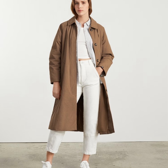 Everlane Black Long Coat (ReNew Mac Nylon) - Picture 3 of 3